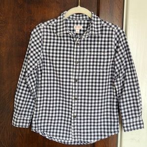 Cat & Jack long sleeve gingham plaid button down shirt